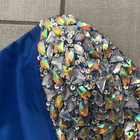 Jovani jewel embellishments NWT Size 6 Cocktail Mini Dress - Picture 6 of 10